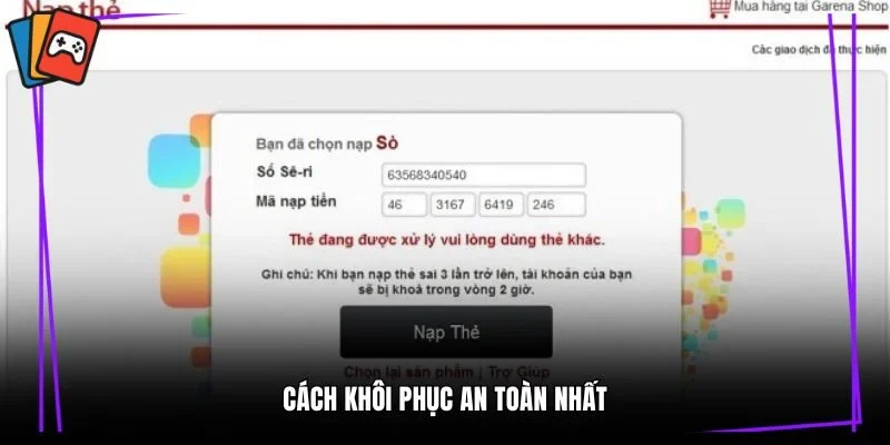 Cách khôi phục an toàn nhất