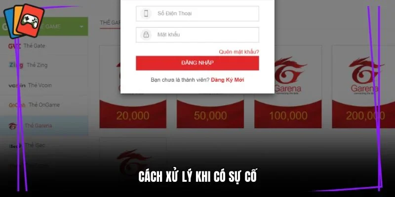 Cách xử lý khi có sự cố