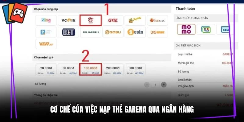 Cơ chế của việc nạp thẻ Garena qua ngân hàng