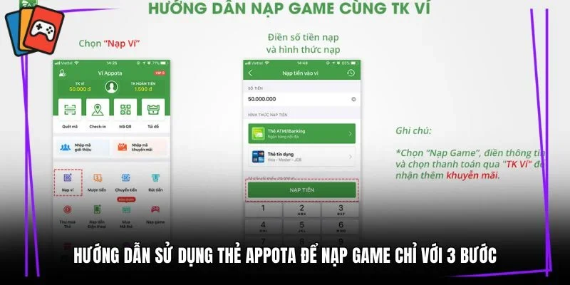 sử dụng thẻ Appota để nạp game