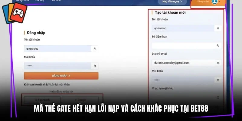 mã thẻ gate hết hạn