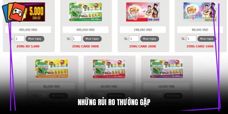 Những rủi ro thường gặp